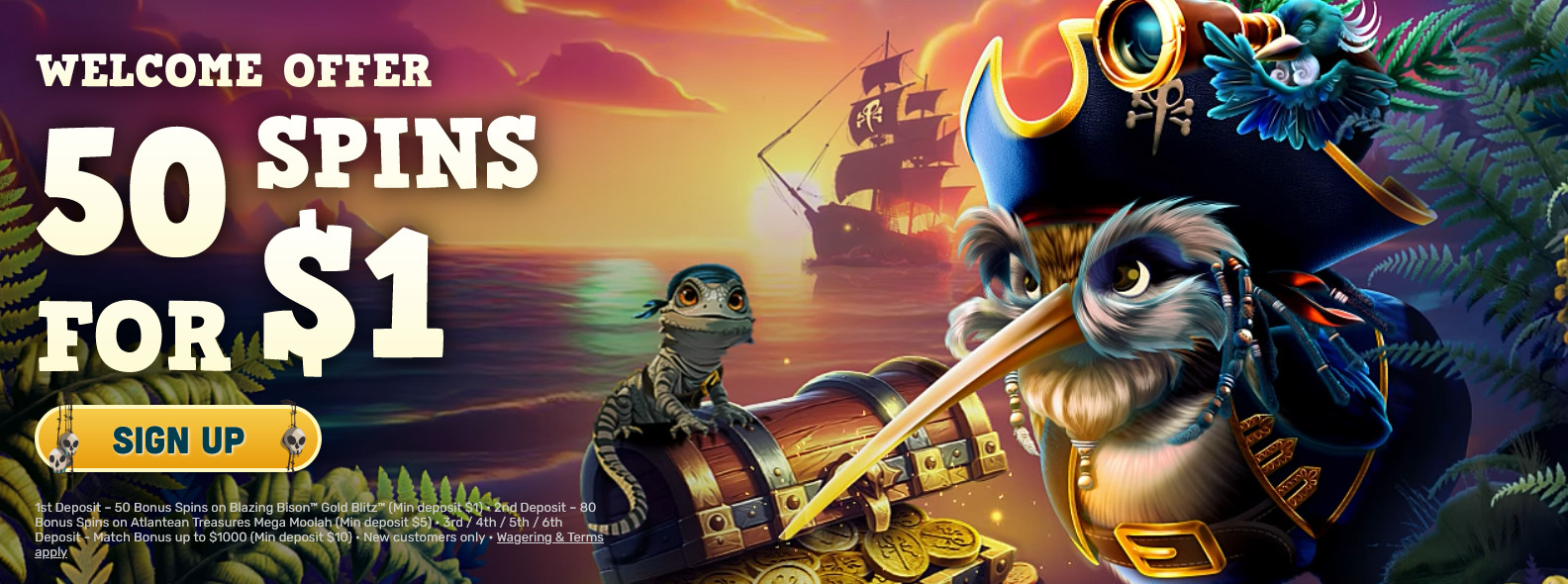 kiwis treasure casino infos welcome package